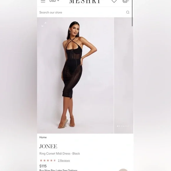 Meshki | Dresses | Black Meshki Dress Nwt | Poshmark